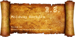 Moldvay Borbála névjegykártya